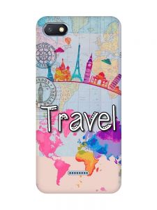 Матовий чохол з чорними боками на Xiaomi Redmi 6A :: Подорож. Travel (принт 321)