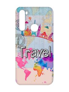 Матовий чохол з чорними боками на Xiaomi Redmi Note 8 :: Подорож. Travel (принт 321)