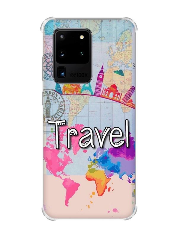 Чохол з потовщеними кутами на Samsung Galaxy S20 Ultra :: Подорож. Travel (принт 321)
