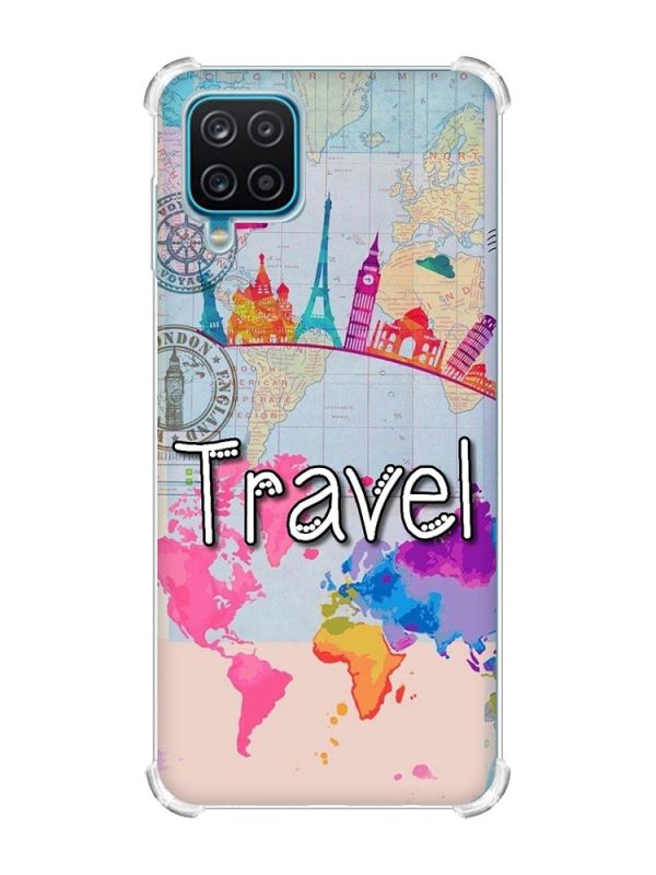 Чохол з потовщеними кутами на Samsung A12 4G :: Подорож. Travel (принт 321)