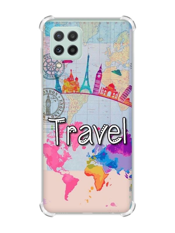Чохол з потовщеними кутами на Samsung Galaxy A22 4G/M32/M22 :: Подорож. Travel (принт 321)