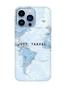 Матовий чохол з бірюзовими боками на Apple iPhone 13 Pro Max :: Подорожі. Карта (принт 323)
