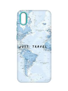 Матовий чохол з бірюзовими боками на Samsung Galaxy A04 :: Подорожі. Карта (принт 323)
