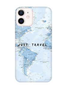 Матовий чохол з червоними боками на Apple iPhone 12 / 12 Pro (6.1) :: Подорожі. Карта (принт 323)