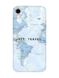 Матовий чохол з червоними боками на Apple iPhone XR :: Подорожі. Карта (принт 323)