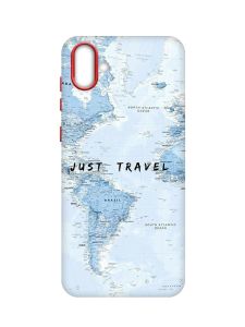 Матовий чохол з червоними боками на Samsung Galaxy A04 :: Подорожі. Карта (принт 323)
