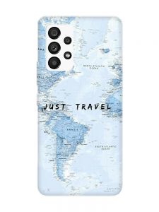 Матовий чохол з червоними боками на Samsung Galaxy A53 4G/5G :: Подорожі. Карта (принт 323)