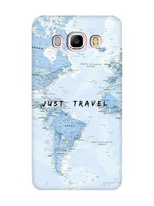 Матовий чохол з червоними боками на Samsung Galaxy J5 (2016) J510 :: Подорожі. Карта (принт 323)