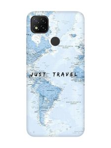Матовий чохол з червоними боками на Xiaomi Redmi 9C/10A :: Подорожі. Карта (принт 323)