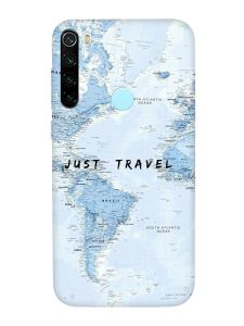 Матовий чохол з червоними боками на Xiaomi Redmi Note 8T :: Подорожі. Карта (принт 323)