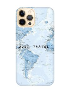 Матовий чохол з рожевими боками на Apple iPhone 12 Pro Max :: Подорожі. Карта (принт 323)