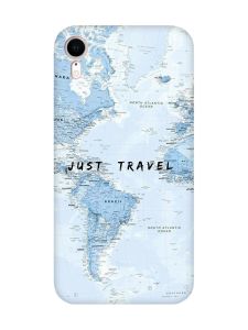 Матовий чохол з рожевими боками на Apple iPhone XR :: Подорожі. Карта (принт 323)