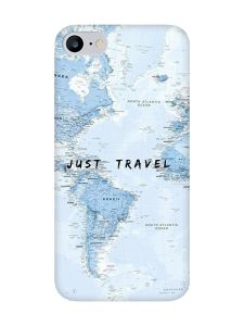 Матовий чохол з рожевими боками на iPhone 7 / 8 :: Подорожі. Карта (принт 323)