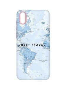 Матовий чохол з рожевими боками на Samsung Galaxy A04 :: Подорожі. Карта (принт 323)