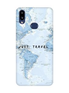 Матовий чохол з рожевими боками на Samsung Galaxy A10s (A107) :: Подорожі. Карта (принт 323)