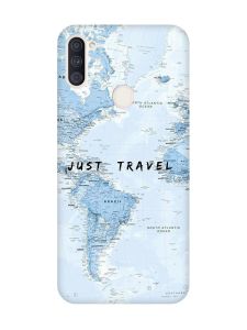 Матовий чохол з рожевими боками на Samsung Galaxy A11 :: Подорожі. Карта (принт 323)