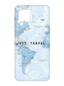 Матовий чохол з рожевими боками на Samsung Galaxy A22 4G/M32/M22 :: Подорожі. Карта (принт 323)