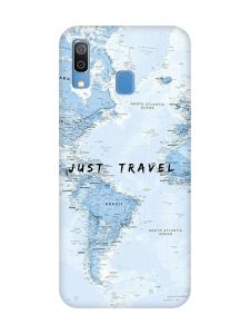 Матовий чохол з рожевими боками на Samsung Galaxy A30 (2019) / A20 (2019) :: Подорожі. Карта (принт 323)