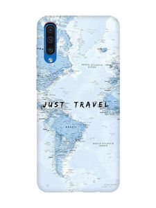 Матовий чохол з рожевими боками на Samsung Galaxy A50 (2019) A505 :: Подорожі. Карта (принт 323)