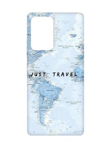 Матовий чохол з рожевими боками на Samsung Galaxy A52 :: Подорожі. Карта (принт 323)