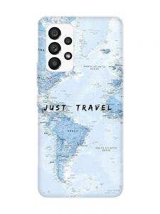 Матовий чохол з рожевими боками на Samsung Galaxy A53 4G/5G :: Подорожі. Карта (принт 323)