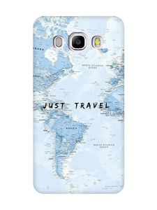 Матовий чохол з рожевими боками на Samsung Galaxy J5(2016) J510 :: Подорожі. Карта (принт 323)