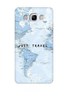 Матовий чохол з рожевими боками на Samsung Galaxy J7(2016) J710 :: Подорожі. Карта (принт 323)