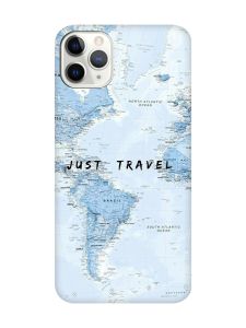 Матовий чохол з чорними боками на iPhone 11 Pro Max (6.5) :: Подорожі. Карта (принт 323)