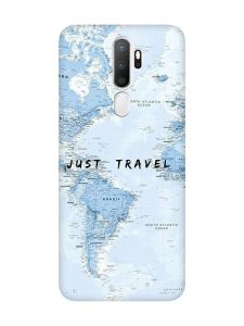 Матовий чохол з чорними боками на Oppo A5 :: Подорожі. Карта (принт 323)