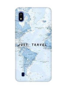 Матовий чохол з чорними боками на Samsung Galaxy A10 (2019) A105 :: Подорожі. Карта (принт 323)