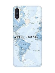 Матовий чохол з чорними боками на Samsung Galaxy A11 :: Подорожі. Карта (принт 323)