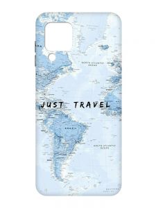 Матовий чохол з чорними боками на Samsung Galaxy A22 4G/M32/M22 :: Подорожі. Карта (принт 323)