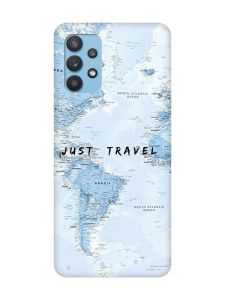 Матовий чохол з чорними боками на Samsung Galaxy A32 :: Подорожі. Карта (принт 323)