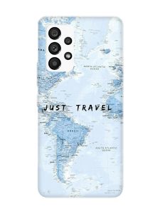 Матовий чохол з чорними боками на Samsung Galaxy A53 4G/5G :: Подорожі. Карта (принт 323)