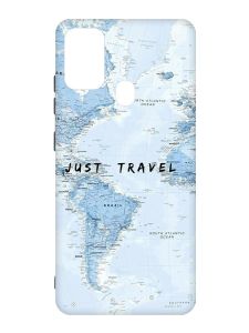 Матовий чохол з чорними боками на Samsung Galaxy M30s/M21 :: Подорожі. Карта (принт 323)