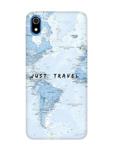 Матовий чохол з чорними боками на Xiaomi Redmi 7A :: Подорожі. Карта (принт 323)