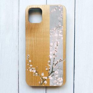 Дерев'яний чохол на iPhone 11 Pro Max (6,5) :: Квітуча сакура (принт 285)
