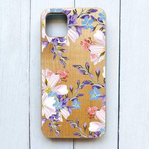 Дерев'яний чохол на iPhone 11 Pro Max (6,5) :: Квітковий малюнок (принт 272)