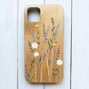 Дерев'яний чохол на iPhone 11 Pro Max (6,5) :: Польові квіти (принт 270)