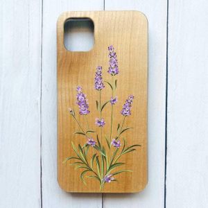 Дерев'яний чохол на iPhone 11 Pro Max (6,5) :: Гілочки лаванди (принт 266)