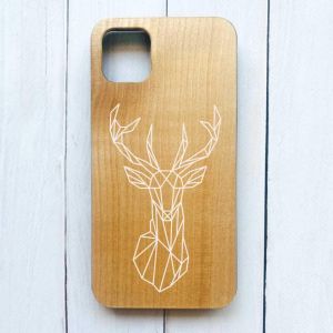Дерев'яний чохол на iPhone 11 Pro Max (6,5) :: Олень (принт 129)