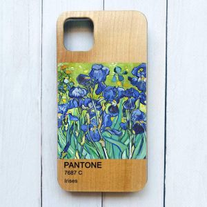 Дерев'яний чохол на iPhone 11 Pro Max (6,5) :: Іриси (принт 75)