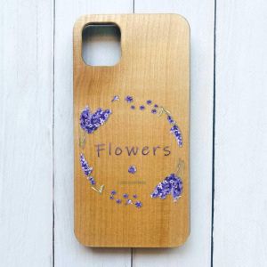 Дерев'яний чохол на iPhone 11 Pro Max (6,5) :: Лавандовий віночок (принт 19)