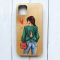 Дерев'яний чохол на iPhone 12 / 12 Pro (6.1) :: Дівчина в зеленому (принт 224)