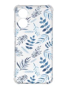 Чохол із потовщеними кутами на Oppo A17 :: Рослинний фон (принт 276)