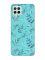 Матовий бірюзовий чохол на Samsung Galaxy A22 4G/ M32/ M22 :: Рослинний фон (принт 276)