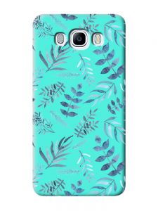 Матовий бірюзовий чохол на Samsung Galaxy J7(2016) J710 :: Рослинний фон (принт 276)