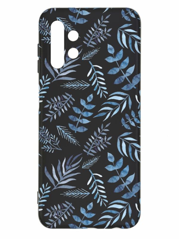 Матовий чорний чохол на Samsung Galaxy A13 4G :: Рослинний фон (принт 276)