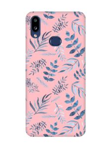 Матовий рожевий чохол на Samsung Galaxy A10s (A107) :: Рослинний фон (принт 276)