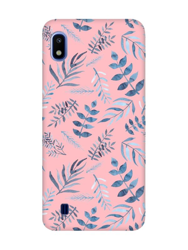 Матовий рожевий чохол на Samsung Galaxy A10 (2019) A105 :: Рослинний фон (принт 276)